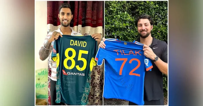 Mumbai Indians Duo, Tilak Varma and Tim David Share Heartwarming Jersey Exchange